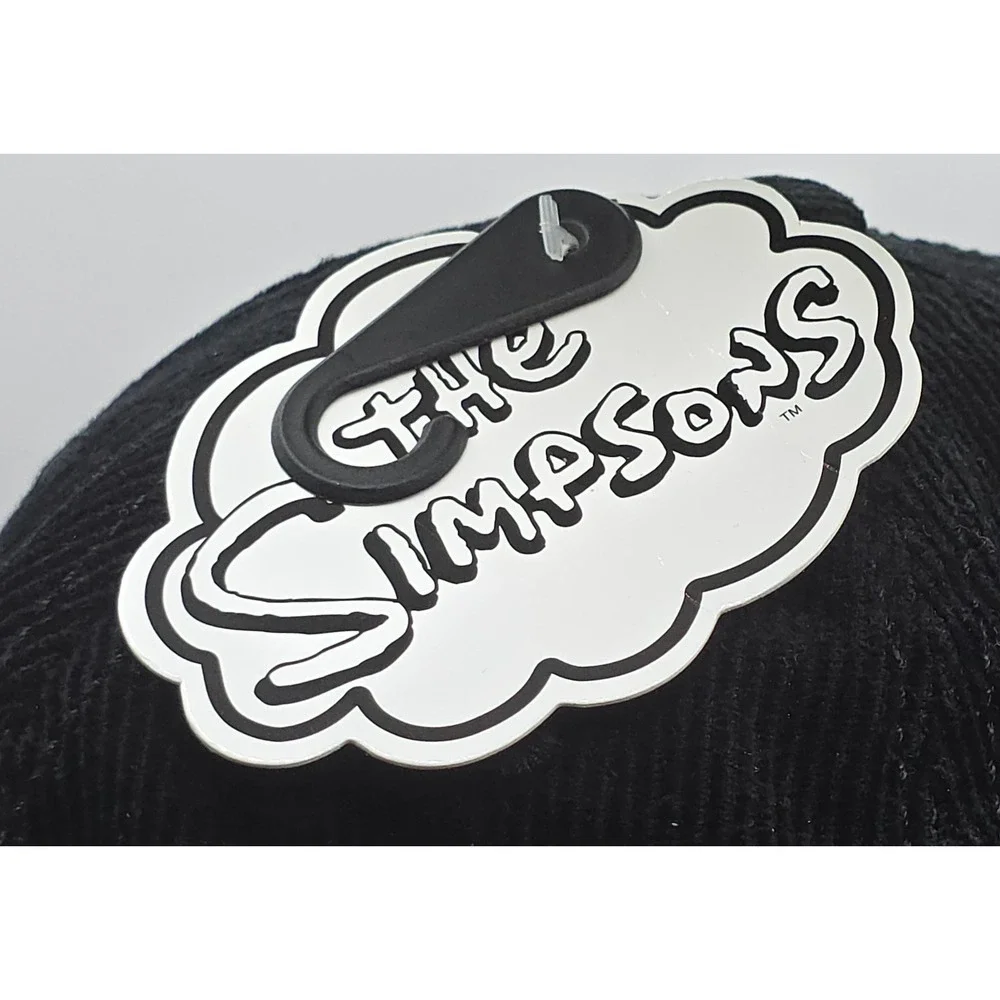 MAD Engine The Simpsons Bart Skeleton Corduroy Baseball‎ Cap Black Strapback Hat